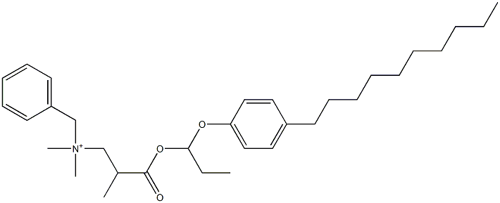 N,N-Dimethyl-N-benzyl-N-[2-[[1-(4-decylphenyloxy)propyl]oxycarbonyl]propyl]aminium 结构式