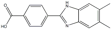 4-(5,6-Dimethyl-1H-benzimidazole-2-yl)benzoic acid 结构式