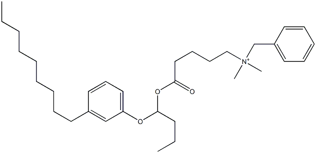 N,N-Dimethyl-N-benzyl-N-[4-[[1-(3-nonylphenyloxy)butyl]oxycarbonyl]butyl]aminium 结构式