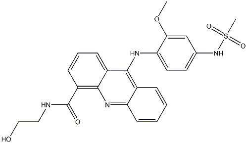 N-[4-[[4-[N-(2-Hydroxyethyl)carbamoyl]-9-acridinyl]amino]-3-methoxyphenyl]methanesulfonamide 结构式