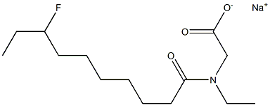 N-Ethyl-N-(8-fluorodecanoyl)glycine sodium salt 结构式