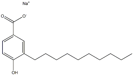3-Decyl-4-hydroxybenzoic acid sodium salt 结构式