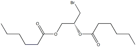 [R,(+)]-3-Bromo-1,2-propanediol dihexanoate 结构式