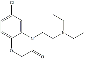 6-Chloro-4-[2-(diethylamino)ethyl]-2H-1,4-benzoxazin-3(4H)-one 结构式