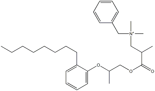 N,N-Dimethyl-N-benzyl-N-[2-[[2-(2-octylphenyloxy)propyl]oxycarbonyl]propyl]aminium 结构式