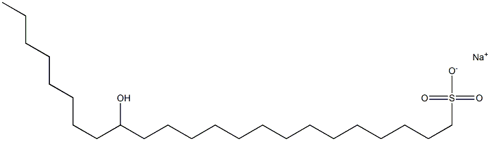 15-Hydroxytricosane-1-sulfonic acid sodium salt 结构式