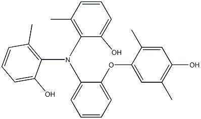 N,N-Bis(2-hydroxy-6-methylphenyl)-2-(4-hydroxy-2,5-dimethylphenoxy)benzenamine 结构式