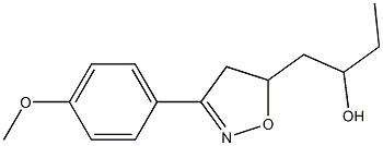 1-[(3-(4-Methoxyphenyl)-4,5-dihydroisoxazol)-5-yl]butan-2-ol 结构式