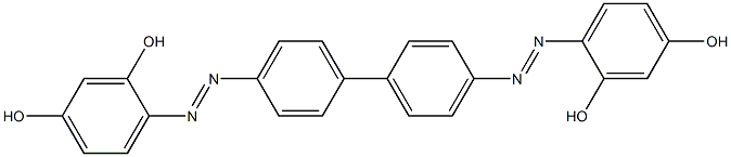 4,4'-[(1,1'-Biphenyl-4,4'-diyl)bis(azo)]bis[benzene-1,3-diol] 结构式