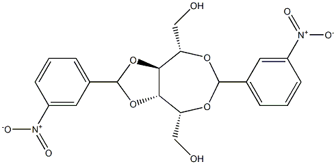 2-O,5-O:3-O,4-O-Bis(3-nitrobenzylidene)-L-glucitol 结构式