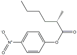 [S,(+)]-2-Methylhexanoic acid p-nitrophenyl ester 结构式