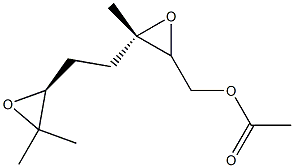 Acetic acid [(2S,3S)-3-[2-(3,3-dimethyloxiranyl)ethyl]-3-methyloxiranyl]methyl ester 结构式