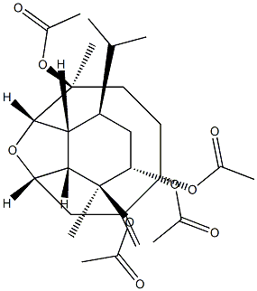 (1S,2S,4R,4aR,5S,6S,9S,12S,12aS)-1,2,6,9-Tetraacetoxytetradecahydro-1,6-dimethyl-10-methylene-4-isopropyl-5,12-epoxybenzocyclodecene 结构式