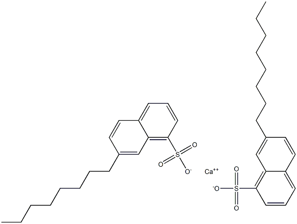 Bis(7-octyl-1-naphthalenesulfonic acid)calcium salt 结构式