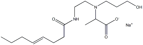 2-[N-(3-Hydroxypropyl)-N-[2-(4-octenoylamino)ethyl]amino]propionic acid sodium salt 结构式