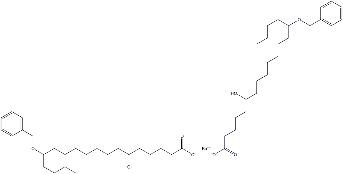 Bis(14-benzyloxy-6-hydroxystearic acid)barium salt 结构式