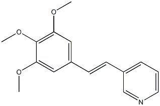 3-[(E)-2-(3,4,5-Trimethoxyphenyl)ethenyl]pyridine 结构式