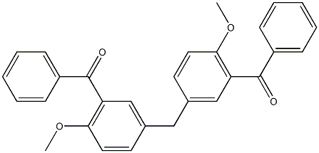 3,3''-Methylenebis(6-methoxybenzophenone) 结构式
