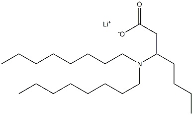 3-(Dioctylamino)heptanoic acid lithium salt 结构式