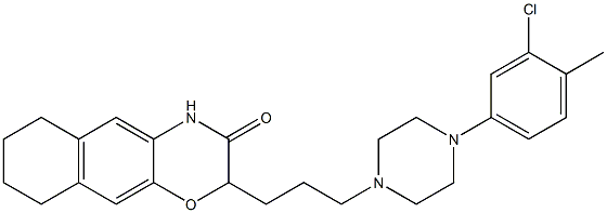 2-[3-[4-(3-Chloro-4-methylphenyl)piperazin-1-yl]propyl]-6,7,8,9-tetrahydro-2H-naphth[2,3-b][1,4]oxazin-3(4H)-one 结构式