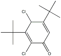 2,4-Dichloro-3,5-di(1,1-dimethylethyl)-2,5-cyclohexadien-1-one 结构式