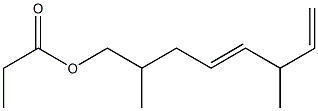 Propionic acid 2,6-dimethyl-4,7-octadienyl ester 结构式