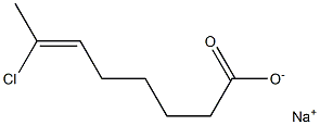 7-Chloro-6-octenoic acid sodium salt 结构式