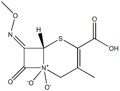 7-[(Z)-Methoxyimino]-3-methyl-4-carboxycepham-3-ene 1,1-dioxide 结构式