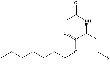 (S)-2-Acetylamino-4-(methylthio)butyric acid heptyl ester 结构式