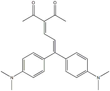 3-[3,3-Bis[4-(dimethylamino)phenyl]-2-propenylidene]pentane-2,4-dione 结构式