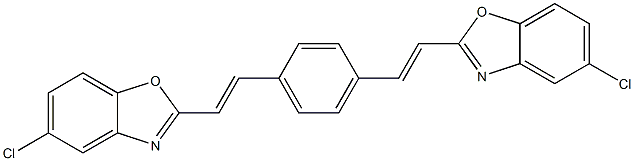 2,2'-[1,4-Phenylenebis[(E)-1,2-ethenediyl]]bis[5-chlorobenzoxazole] 结构式