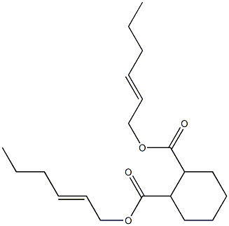 1,2-Cyclohexanedicarboxylic acid bis(2-hexenyl) ester 结构式