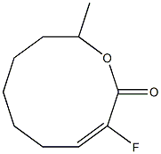 (Z)-3-Fluoro-10-methyl-1-oxacyclodeca-3-en-2-one 结构式