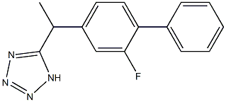 5-[1-(2-Fluoro-4-biphenylyl)ethyl]-1H-tetrazole 结构式