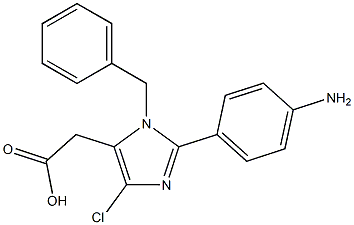 1-Benzyl-4-chloro-2-(4-aminophenyl)-1H-imidazole-5-acetic acid 结构式