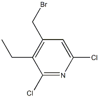 2,6-Dichloro-3-ethyl-4-(bromomethyl)pyridine 结构式