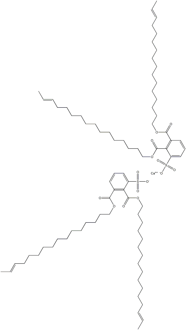 Bis[2,3-di(14-hexadecenyloxycarbonyl)benzenesulfonic acid]calcium salt 结构式