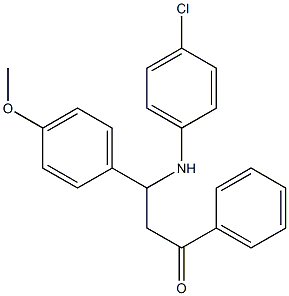 1-Phenyl-3-(4-methoxyphenyl)-3-(4-chloroanilino)-1-propanone 结构式