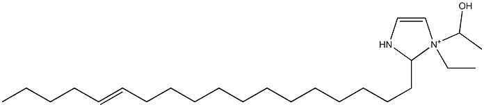 1-Ethyl-1-(1-hydroxyethyl)-2-(13-octadecenyl)-4-imidazoline-1-ium 结构式