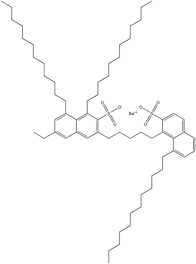 Bis(1,8-didodecyl-2-naphthalenesulfonic acid)barium salt 结构式