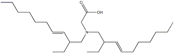 N,N-Bis(2-ethyl-3-decenyl)aminoacetic acid 结构式