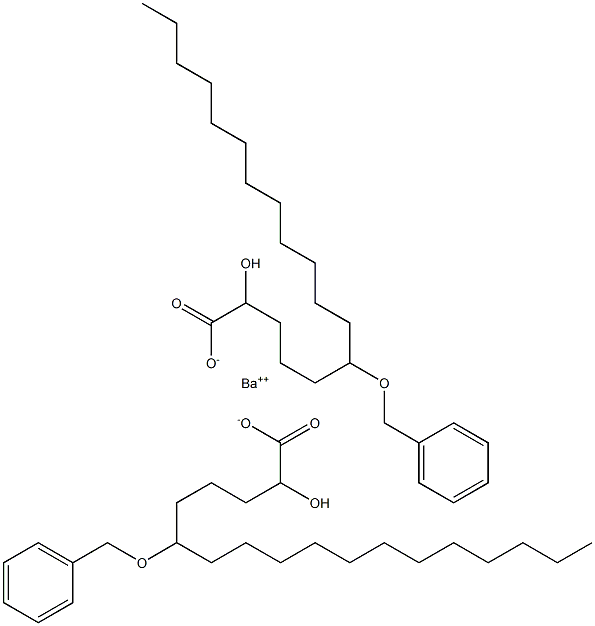 Bis(6-benzyloxy-2-hydroxystearic acid)barium salt 结构式