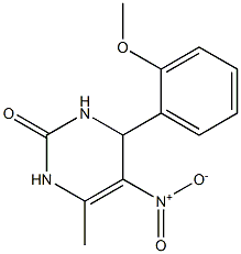 1,4-Dihydro-4-(2-methoxyphenyl)-5-nitro-6-methylpyrimidin-2(3H)-one 结构式