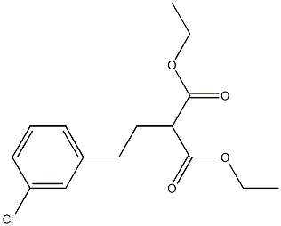 2-[2-(m-Chlorophenyl)ethyl]malonic acid diethyl ester 结构式