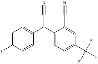 (2-Cyano-4-trifluoromethylphenyl)(4-fluorophenyl)acetonitrile 结构式