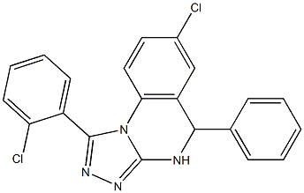 7-Chloro-4,5-dihydro-1-(2-chlorophenyl)-5-phenyl[1,2,4]triazolo[4,3-a]quinazoline 结构式