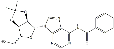 2'-O,3'-O-Isopropylidene-N-benzoyladenosine 结构式