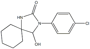 3-(p-Chlorophenyl)-4-hydroxy-2-oxo-1,3-diazaspiro[4.5]decane 结构式