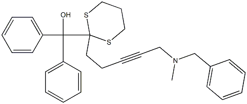 Diphenyl[2-[5-(N-benzyl-N-methylamino)-3-pentynyl]-1,3-dithian-2-yl]methanol 结构式