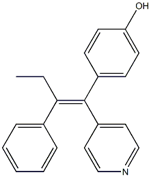 (Z)-2-Phenyl-1-(4-hydroxyphenyl)-1-(4-pyridinyl)-1-butene 结构式